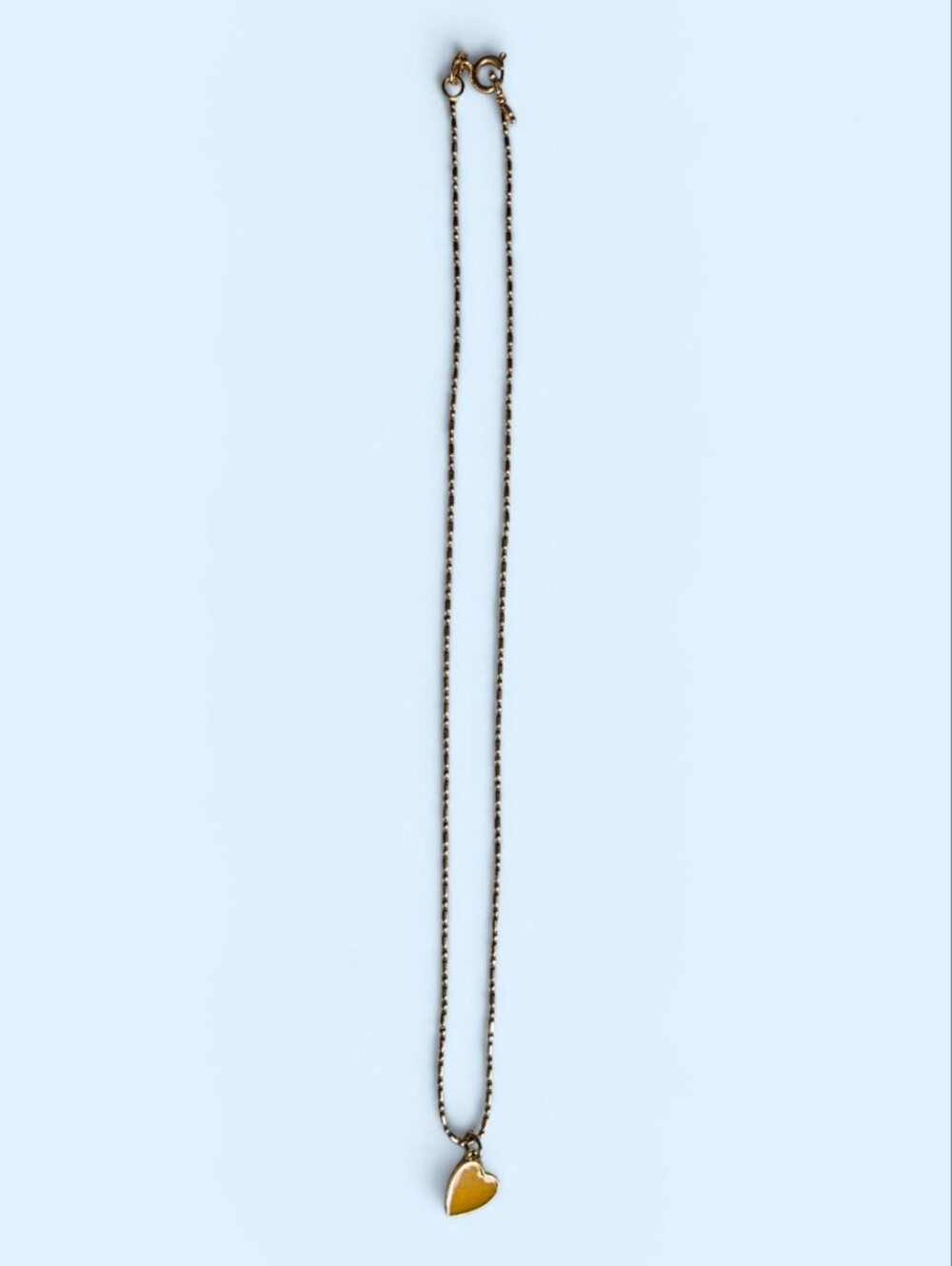 18k GF Gold Yellow Heart Pendant 15" Necklace